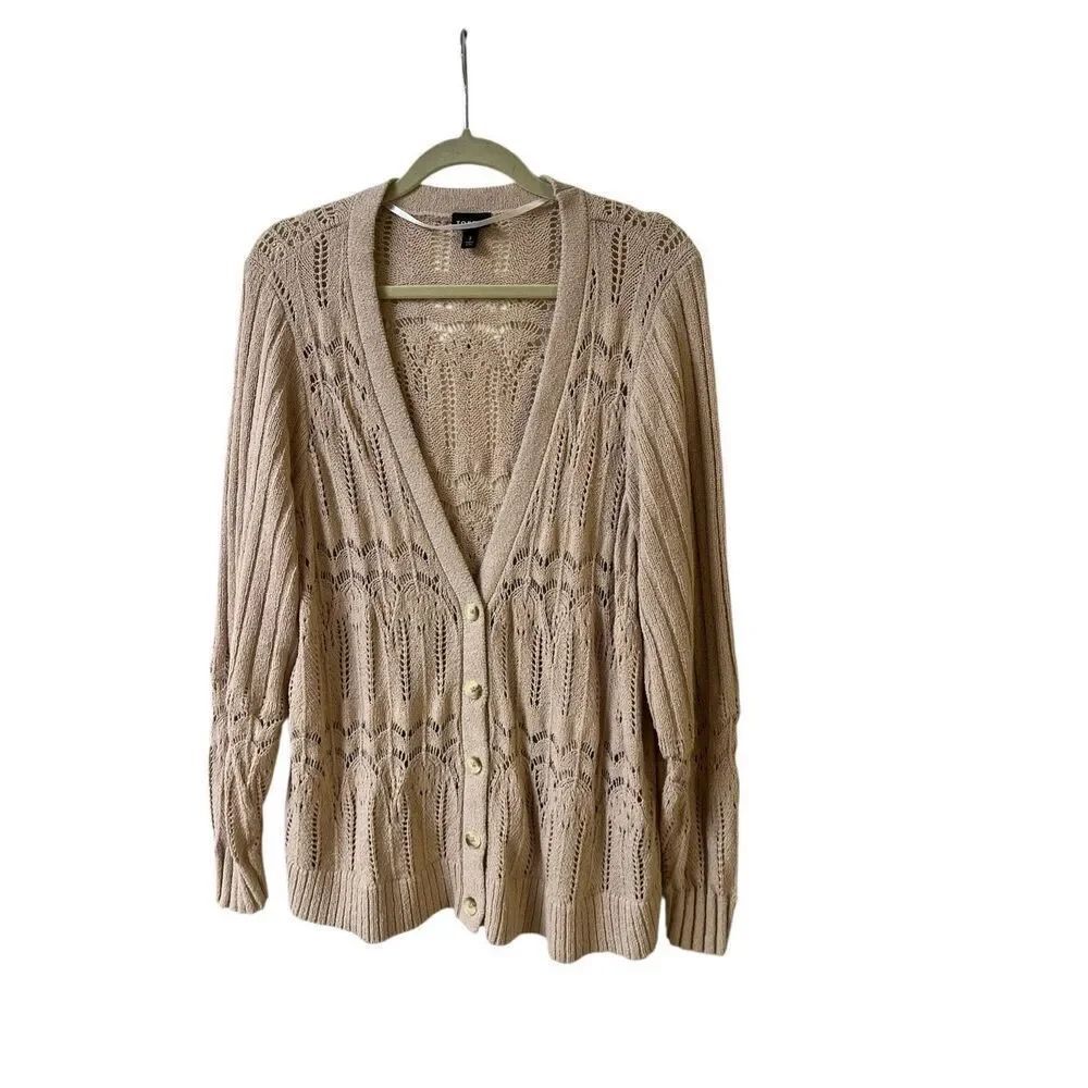 Torrid cardigan sweater open weave with buttons sz 3